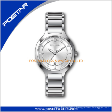 Swiss Ronda Movt 3 main avec date bracelet en acier inoxydable